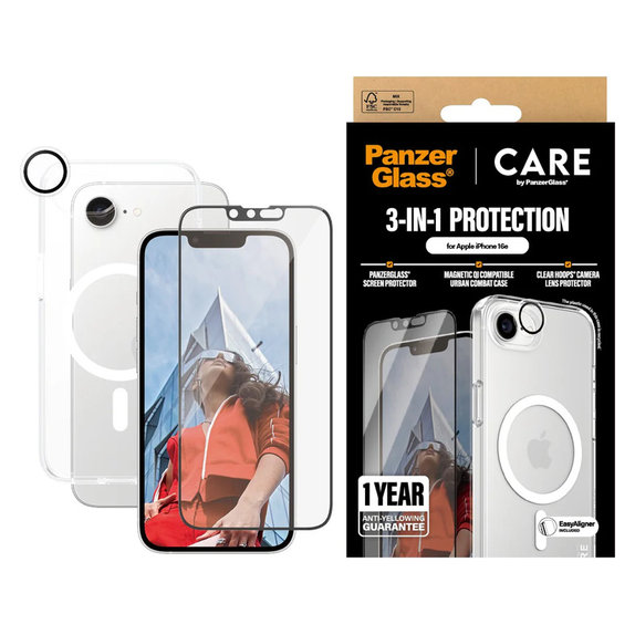 Bundle 3-in-1 for iPhone 17e/16e, PanzerGlass