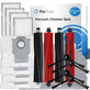 Replacement set for Xiaomi Roborock S8, S8+, S8 Pro Ultra (2 pairs of Main brushes, 4x Filter, 4x Side brush - Black, 4x Mop cloth, 4x Dust bag)