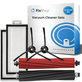 Replacement set for Xiaomi Roborock Q5 Pro, Q8 Max+ (1x Main brush, 2x Filter, 2x Side brush - Black)