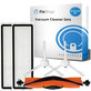 Replacement set for Xiaomi Mi Robot Vacuum S20+, S10+, X20+, X10+ (1x Main brush, 2x Filter, 2x Side brush - White)