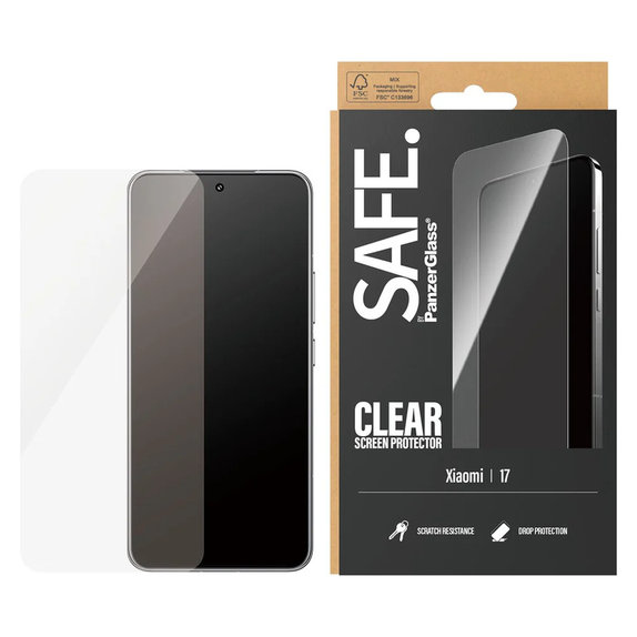 Tempered Glass UWF for Xiaomi 17, Black, SAFE by PanzerGlass