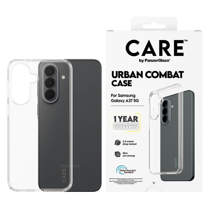 Case Urban Combat for Samsung Galaxy A37, Transparent, PanzerGlass