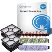 Replacement set for Bissell Crosswave 17132, 2225N, 2582N, 3551N (1x rotating brush for carpets, 1 pair of rotating brushes for various surfaces, 2x Filter)