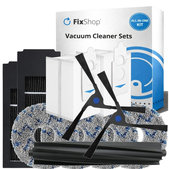 Replacement set for Ecovacs Deebot X2 Omni (1x Main brush, 2x Filter, 2x Side brush, 4x Mop cloth, 2x Dust bag)
