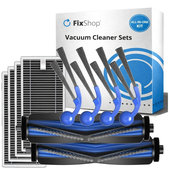 Replacement set for Ecovacs T80 Omni, T80 (2x Main brush, 4x Filter, 4x Side brush)