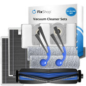 Replacement set for Ecovacs T80 Omni, T80 (1x Main brush, 2x Filter, 2x Side brush, 2x Mop cloth, 2x Dust bag)