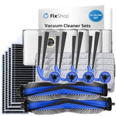 Replacement set for Ecovacs Deebot X11 Pro, X11 (2x Main brush, 4x Filter, 4x Side brush, 4x Mop cloth, 4x Dust bag)