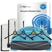 Replacement set for ETA Falco Smart, Silvercrest SSR A1 SSR AL1, Tesla Robostar T82 (1x Main brush, 2x Filter, 4x Side brush, 2x Mop cloth)