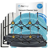 Replacement set for ETA Falco Smart, Silvercrest SSR A1 SSR AL1, Tesla Robostar T83 (2x Main brush, 4x Filter, 8x Side brush, 4x Mop cloth)