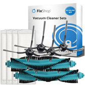 Replacement set for Eta Aquilo Pro, Cecotec Conga 11090 (2x Main brush, 4x Filter, 4x Side brush)