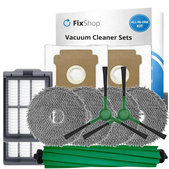 Replacement set for iRobot Roomba Plus 405 Combo, 505 Combo (1x Main brush, 2x Filter, 2x Side brush, 4x Mop cloth, 2x Dust bag)