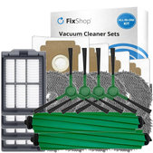 Replacement set for iRobot Roomba Plus 405 Combo, 505 Combo (2x Main brush, 4x Filter, 4x Side brush, 8x Mop cloth, 4x Dust bag)