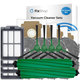 Replacement set for iRobot Roomba Plus 405 Combo, 505 Combo (2x Main brush, 4x Filter, 4x Side brush, 8x Mop cloth, 4x Dust bag)