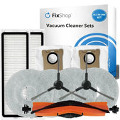 Replacement set for Xiaomi Mi Robot Vacuum S20+, S10+, X20+, X10+ (1x Main brush, 2x Filter, 2x Side brush - Black, 4x Mop cloth, 2x Dust bag)