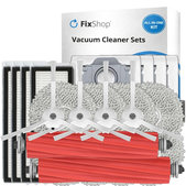 Replacement set for Roborock Qrevo MaxV, Pro, S (2x Main brush, 4x Filter, 4x Side brush, 8x Mop cloth, 4x Dust bag)