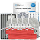 Replacement set for Roborock Qrevo MaxV, Pro, S (2x Main brush, 4x Filter, 4x Side brush, 8x Mop cloth, 4x Dust bag)