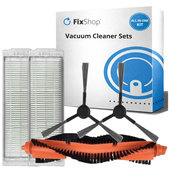 Replacement set for Xiaomi Viomi V2, V2 Pro, V3, SE, Mi Robot Vacuum Mop Pro (P), 2S (1x Main brush, 2x Filter, 2x Side brush)