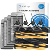 Replacement set for Dreame X50 Ultra, L50 Ultra, L40s Ultra, L40s Pro Ultra, X50 Master, Mova V50 (2 pairs of Main brushes, 4x Filter, 4x Side brush)