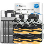Replacement set for Dreame X50 Ultra, L50 Ultra, L40s Ultra, L40s Pro Ultra, X50 Master, Mova V50 (2 pairs of Main brushes, 4x Filter, 4x Side brush, 8x Mop cloth, 4x Dust bag)