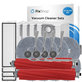 Replacement set for Roborock QV 35A, QR 798, QV35S (2x Main brush, 4x Filter, 4x Side brush, 8x Mop cloth, 4x Dust bag)