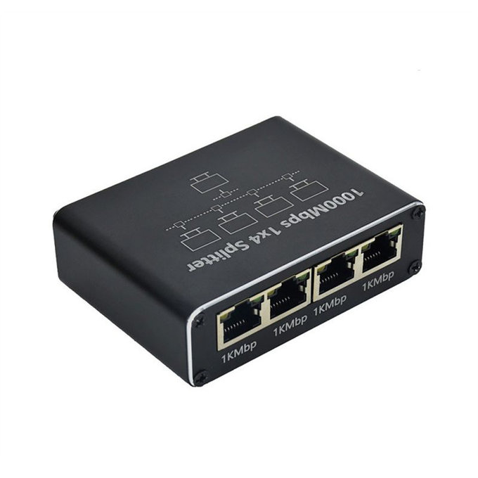 4-port Gigabit Ethernet switch, RJ45, 1000 Mbps