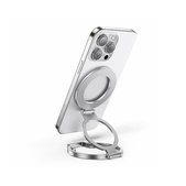 Foldable magnetic phone ring holder, silver