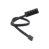 PWM fan hub, 4-pin, 5-port