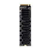 M.2 NVMe expansion card with 6 SATA III ports