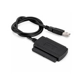 USB 2.0 to IDE / SATA Adapter for 2.5" and 3.5" HDD/SSD, with EU Power Supply