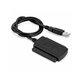 USB 2.0 to IDE / SATA Adapter for 2.5" and 3.5" HDD/SSD, with EU Power Supply