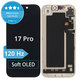 Display Soft OLED 120Hz for iPhone 17 Pro, Touch Screen with Frame, DIAGNOSTIC