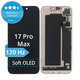 Display Soft OLED 120Hz for iPhone 17 Pro Max, Touch Screen with Frame, DIAGNOSTIC
