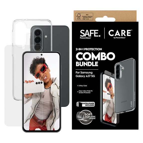 Bundle 2-in-1 for Samsung Galaxy A37, PanzerGlass