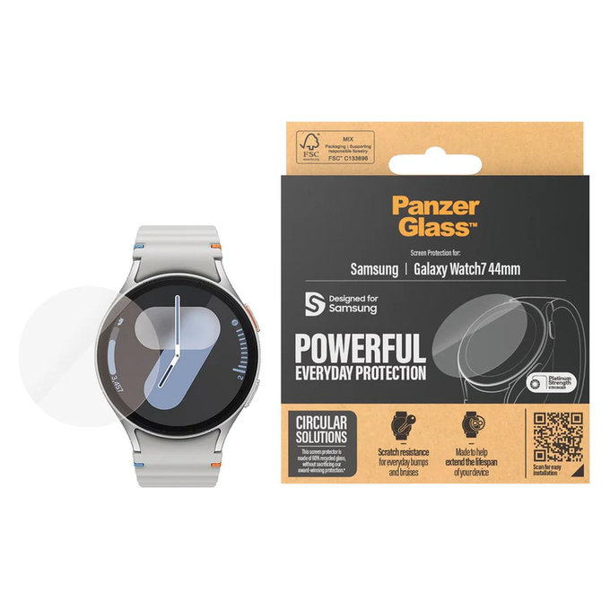 Tempered Glass UWF for Samsung Galaxy Watch7 44 mm, Clear, PanzerGlass