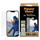 Tempered Glass with Applicator for iPhone 17e/16e/14/13/13 Pro, Clear, PanzerGlass