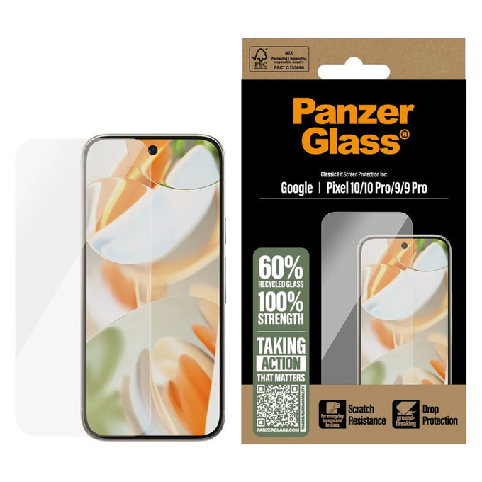 Tempered Glass for Google Pixel 10/10 Pro/9/9 Pro, Clear, PanzerGlass