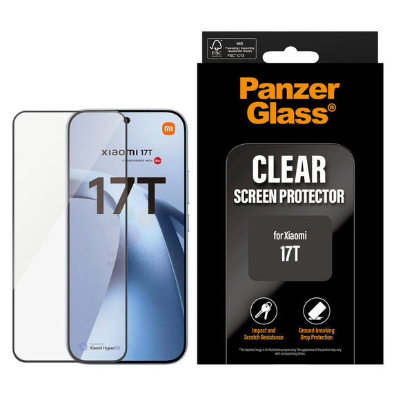 Tempered Glass UWF for Xiaomi 17T, Black, PanzerGlass