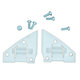Top Cover Hinge Holders with Screws for Xiaomi Roborock S5, Mi Robot Mijia 1S