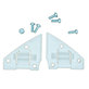Top Cover Hinge Holders with Screws for Xiaomi Roborock S5, Mi Robot Mijia 1S