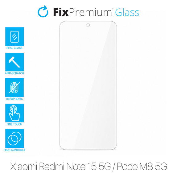 FixPremium Glass - Tempered Glass for Xiaomi Redmi Note 15 5G, Poco M8 5G