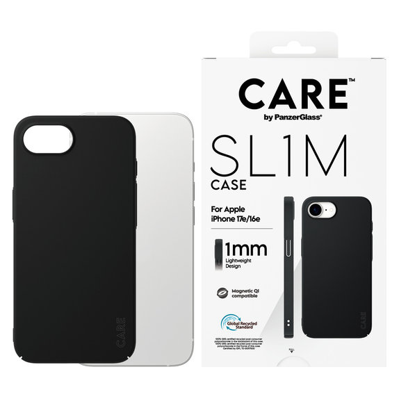 Case SL1M with MagSAFE by PanzerGlass for iPhone 17e/16e, Black, PanzerGlass