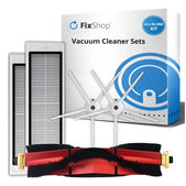Replacement set for Xiaomi Roborock S5 Max, S6, S6 MaxV, S6 Pure, Xiaowa E3 (1x Main brush, 2x Filter, 2x Side brush - White)