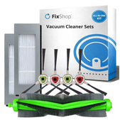 Replacement set for iRobot Roomba Combo 1138, Ecovacs Deebot Ozmo 930 (1x Main brush, 2x Filters, 2 pairs of Side brushes)