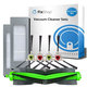 Replacement set for iRobot Roomba Combo 1138, Ecovacs Deebot Ozmo 930 (1x Main brush, 2x Filters, 2 pairs of Side brushes)