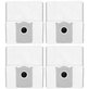 Dust Bag, 4pcs for Ecovacs Deebot T30c, T50-series, T80-series, X8-series, X9 Pro-series