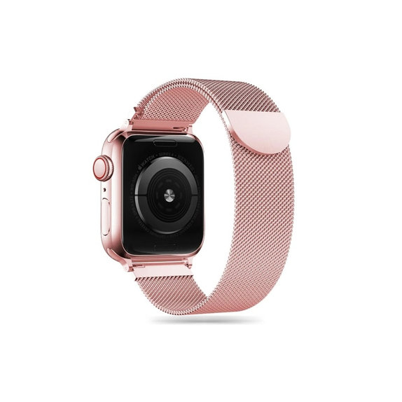 Strap Milaneseband for Apple Watch 8 / 9 / 10 / 11 / Se (40 / 41 / 42 mm), Rose Gold, Tech-Protect