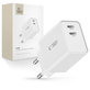 Wall charger C35W 2-PORT PD 35W, white, Tech-Protect