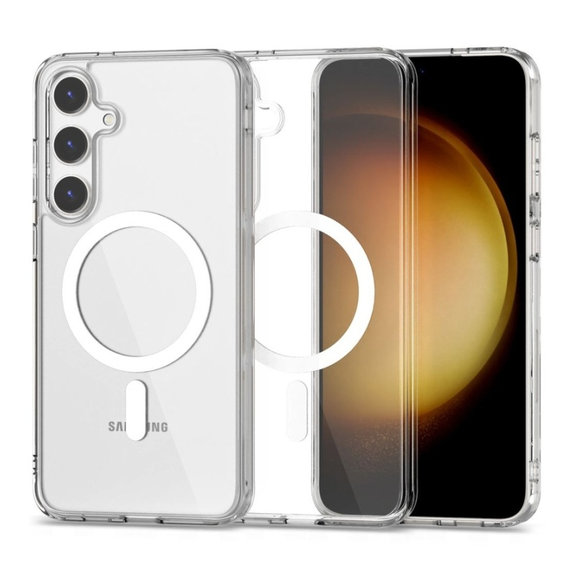 Case FlexAir Hybrid MagSafe for Samsung S24, clear, Tech-Protect