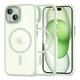 Case MagMat MagSafe for iPhone 15, green/clear, Tech-Protect