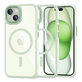 Case MagMat MagSafe for iPhone 15, green/clear, Tech-Protect